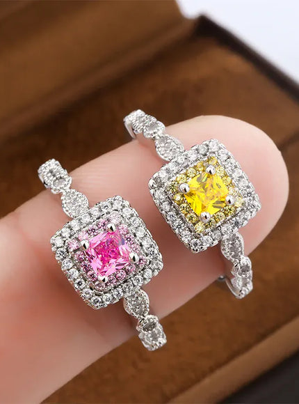 KissICON KissIcon Pink Diamond Ring Inlaid Sparkle - Gift Idea