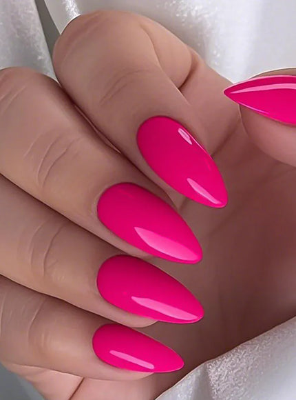 KissICON KissIcon Pink False Nails Medium Almond Full Gel