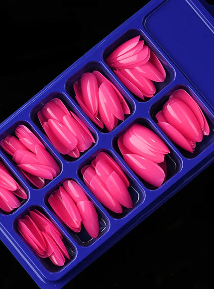 KissICON KissIcon Pink False Nails Medium Almond Full Gel