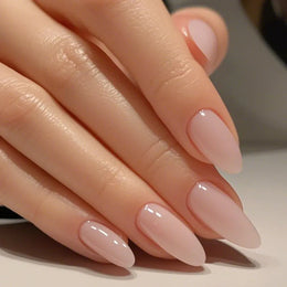 KissICON KissIcon Pink False Nails Medium Almond Full Gel