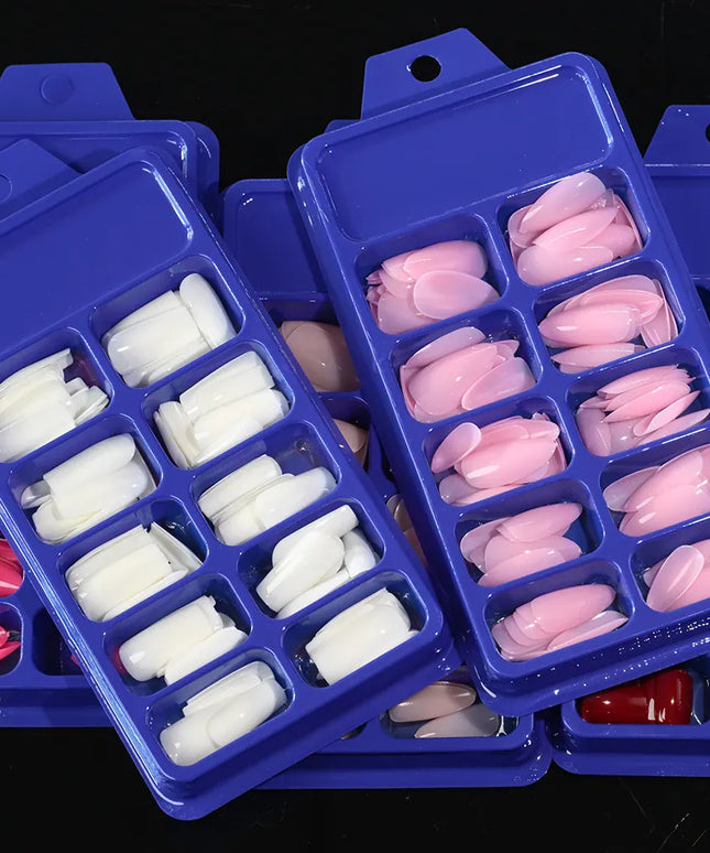 KissICON KissIcon Pink False Nails Medium Almond Full Gel