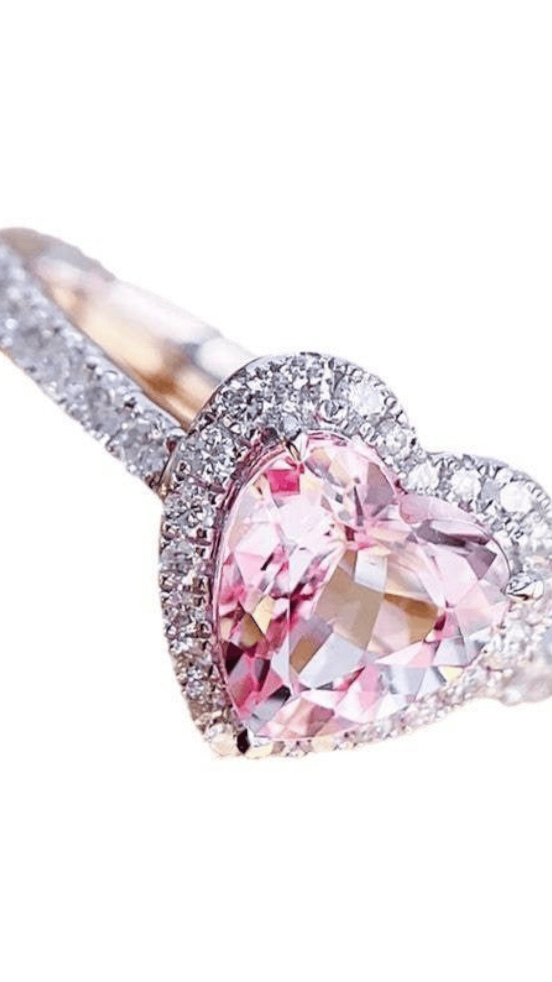 KissICON KissIcon Pink Heart Zircon Ring - Durable Alloy Band