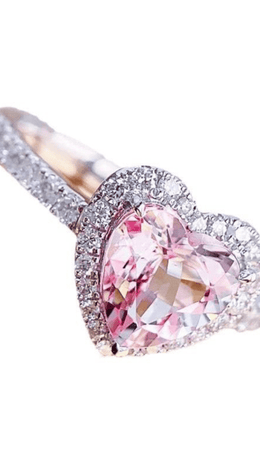 KissICON KissIcon Pink Heart Zircon Ring - Durable Alloy Band