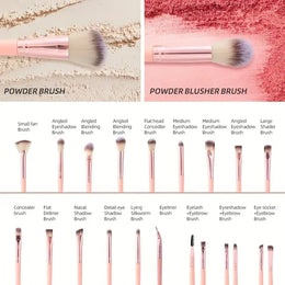 KissICON KissICON Pink Makeup Brush Set – 20 or 40 Piece Soft Wool Fibre