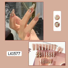 KissICON [KissIcon] Pink Press On Nails - Reusable Acrylic