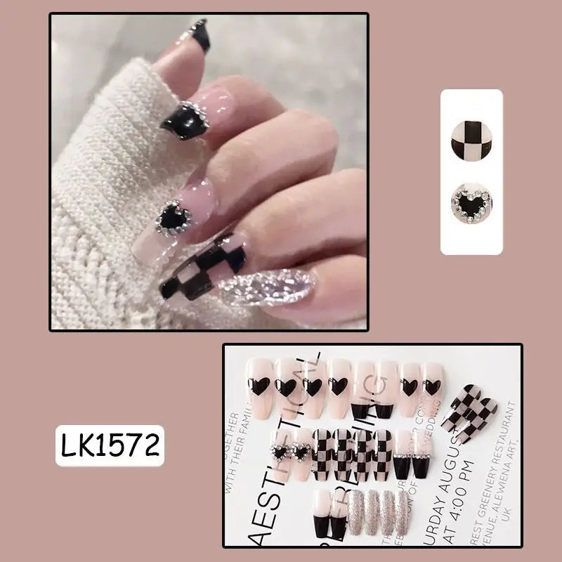 KissICON [KissIcon] Pink Press On Nails - Reusable Acrylic