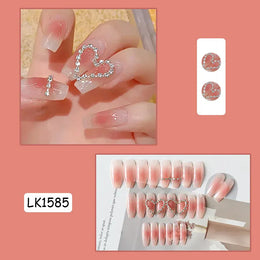 KissICON [KissIcon] Pink Press On Nails - Reusable Acrylic