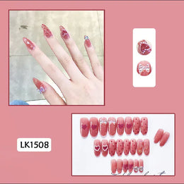 KissICON [KissIcon] Pink Press On Nails - Reusable Acrylic