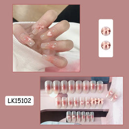 KissICON [KissIcon] Pink Press On Nails - Reusable Acrylic