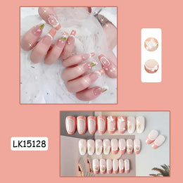 KissICON [KissIcon] Pink Press On Nails - Reusable Acrylic