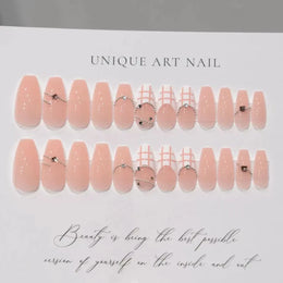 KissICON [KissIcon] Pink Press On Nails - Reusable Acrylic