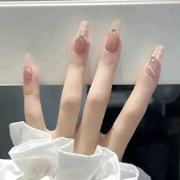 KissICON [KissIcon] Pink Press On Nails - Reusable Acrylic
