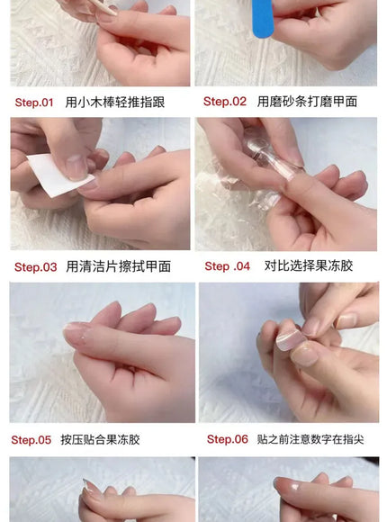 KissICON [KissIcon] Pink Press On Nails - Reusable Acrylic
