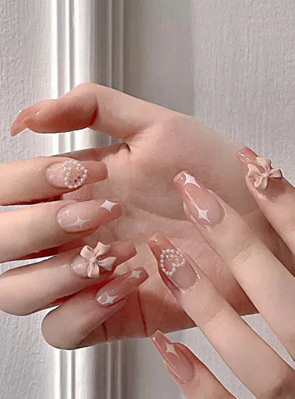 KissICON [KissIcon] Pink Press On Nails - Reusable Acrylic