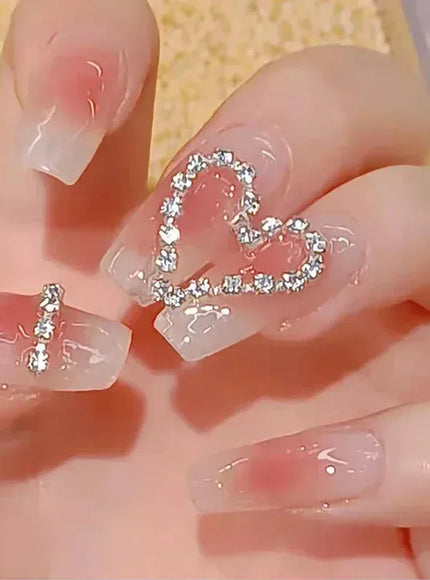 KissICON [KissIcon] Pink Press On Nails - Reusable Acrylic