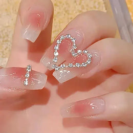 KissICON [KissIcon] Pink Press On Nails - Reusable Acrylic