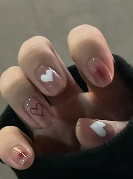 KissICON [KissIcon] Pink Press On Nails - Reusable Acrylic