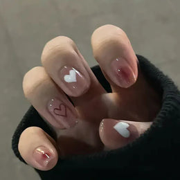 KissICON [KissIcon] Pink Press On Nails - Reusable Acrylic