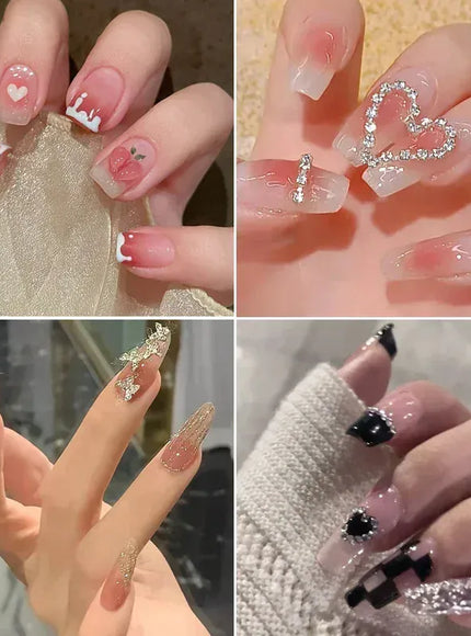 KissICON [KissIcon] Pink Press On Nails - Reusable Acrylic