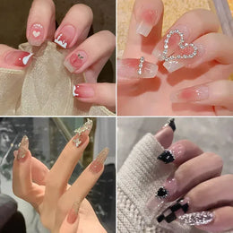 KissICON [KissIcon] Pink Press On Nails - Reusable Acrylic