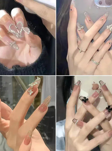 KissICON [KissIcon] Pink Press On Nails - Reusable Acrylic