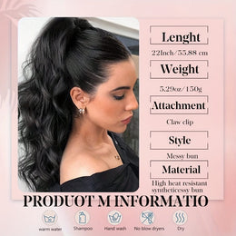 KissICON KissIcon Ponytail Extension 20 Inch Claw Clip -
