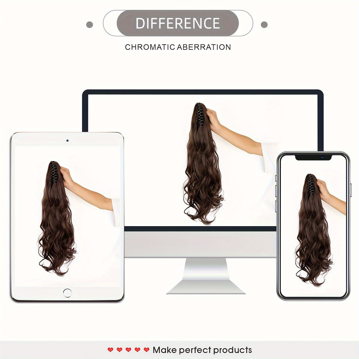 KissICON KissIcon Ponytail Extension 20 Inch Curly Wavy Clip