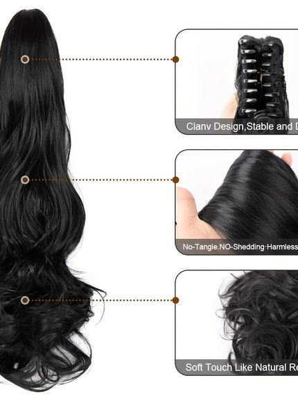 KissICON KissIcon Ponytail Extension 20 Inch Curly Wavy Clip