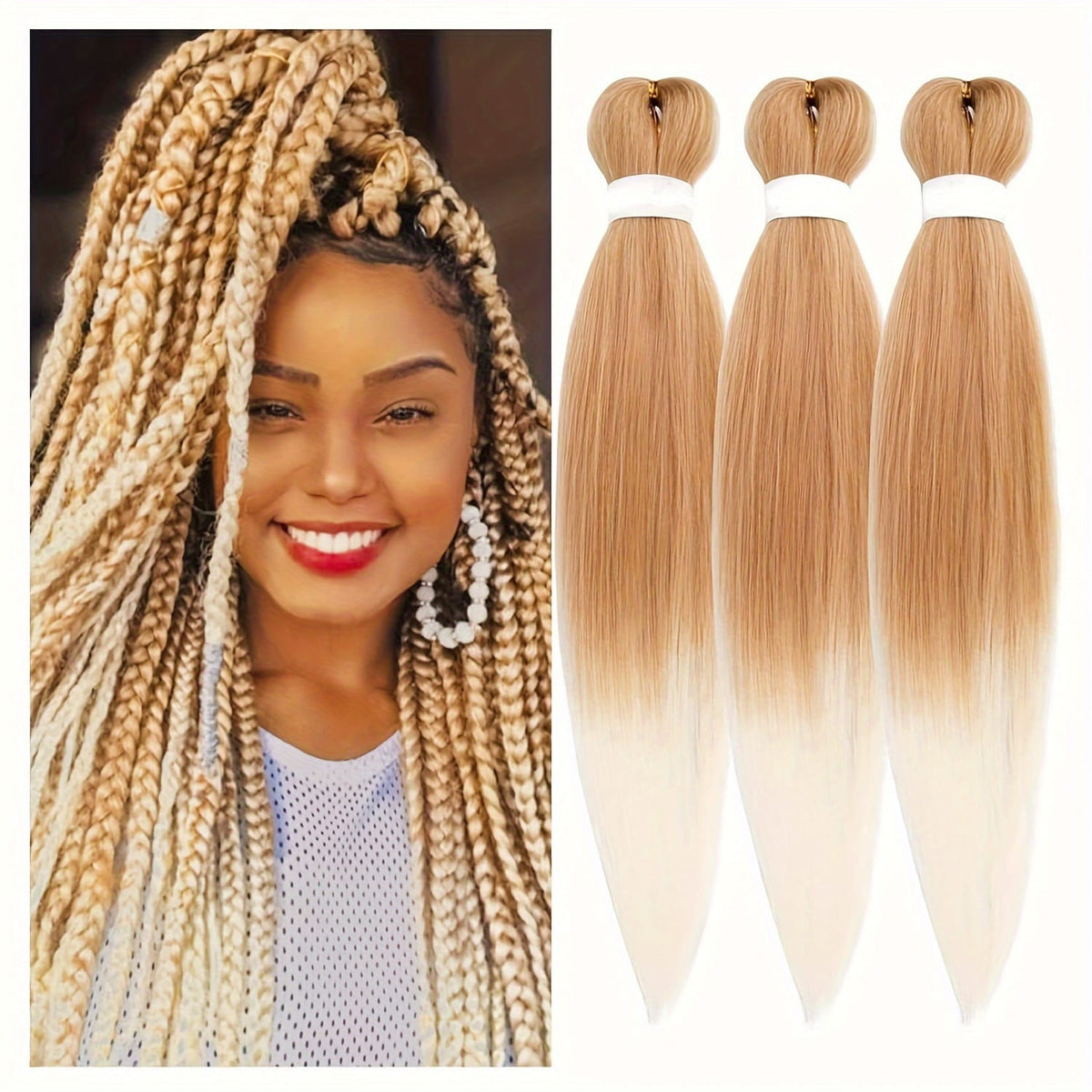 KissICON KissIcon Pre Stretched Hair 26 Black Yaki -