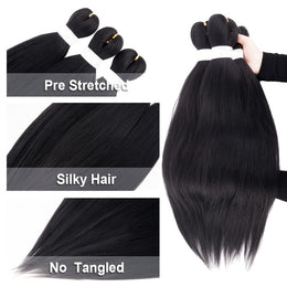 KissICON KissIcon Pre Stretched Hair 26 Black Yaki -