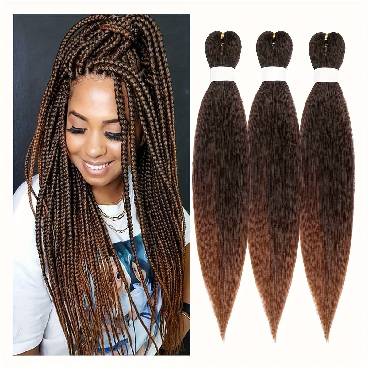 KissICON KissIcon Pre Stretched Hair 26 Black Yaki -