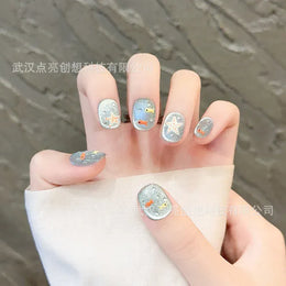 KissICON KissIcon Press On Nails 10pcs Blue Cat Eye