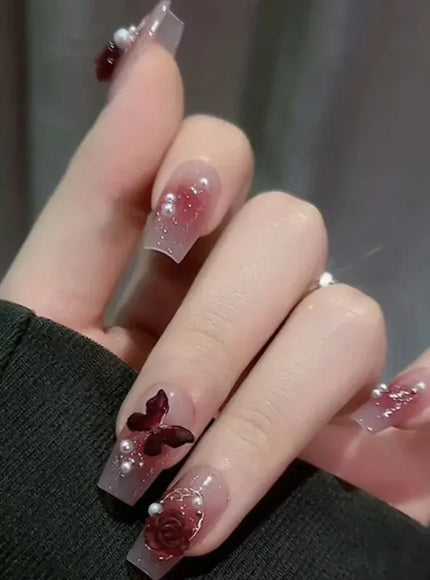 KissICON KissIcon Press On Nails 24Pcs Gel Butterfly -