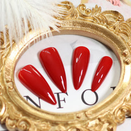 KissICON KissIcon Press On Nails Stiletto Red Glossy -