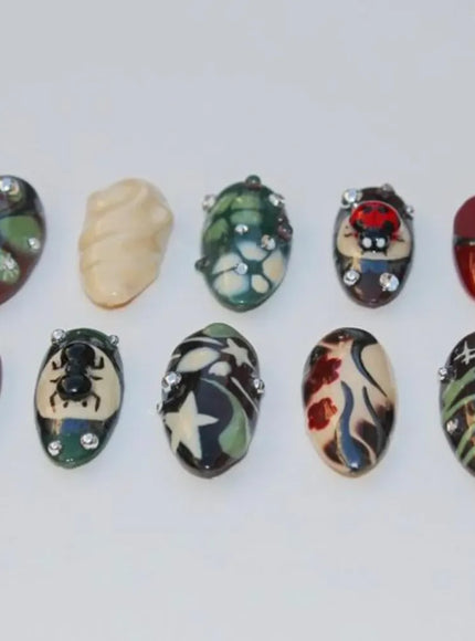 KissICON KissIcon Press On Nails Y2K 3D Green Almond