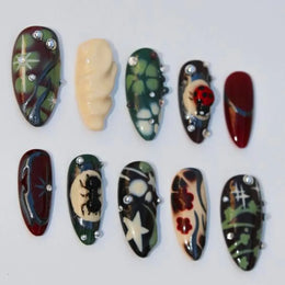 KissICON KissIcon Press On Nails Y2K 3D Green Almond