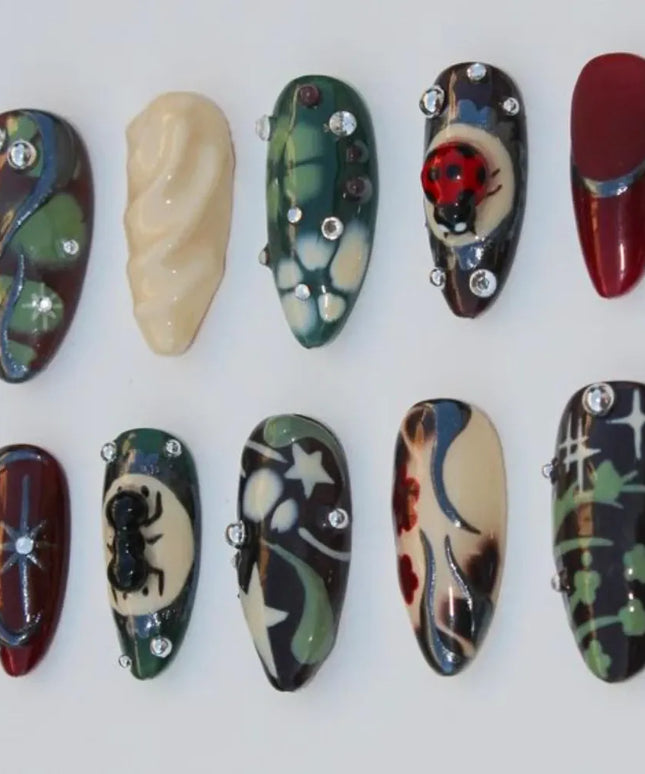 KissICON KissIcon Press On Nails Y2K 3D Green Almond