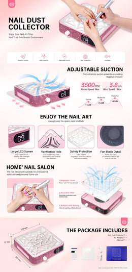 KissICON KissIcon Pro Nail Dust Collector Vacuum For Clean