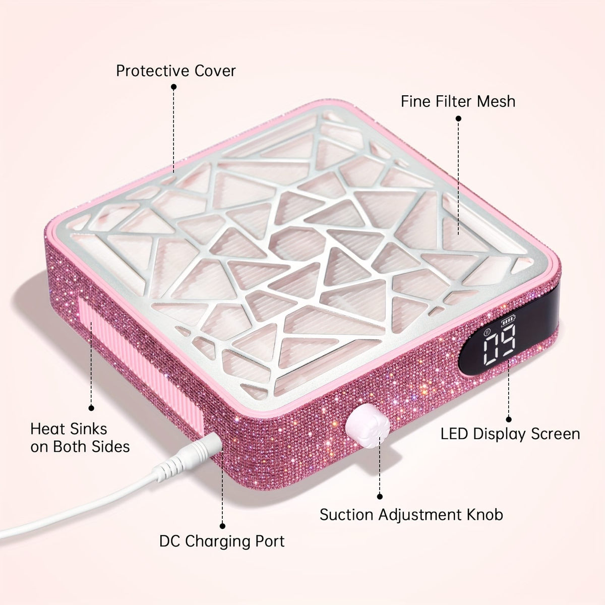 KissICON KissIcon Pro Nail Dust Collector Vacuum For Clean