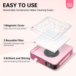KissICON KissIcon Pro Nail Dust Collector Vacuum For Clean