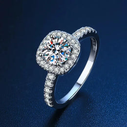 Dropshipman KissIcon Real Moissanite 925 Silver Ring 1 2 3CT Gleam