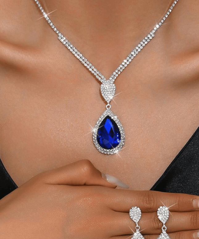 KissICON KissIcon Red Sapphire Water Drop Pendant - Affordable Luxury