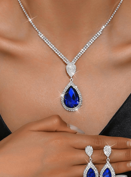 KissICON KissIcon Red Sapphire Water Drop Pendant - Affordable Luxury