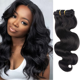 KissICON KissIcon Remy Body Wave Clip In Hair Extensions