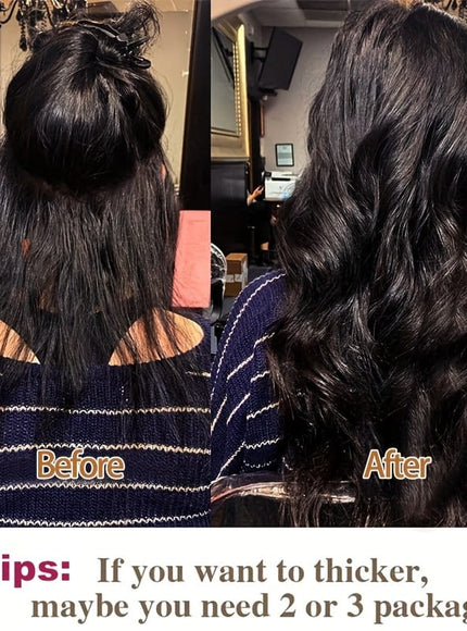 KissICON KissIcon Remy Body Wave Clip In Hair Extensions