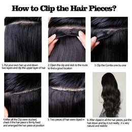 KissICON KissIcon Remy Body Wave Clip In Hair Extensions