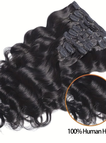 KissICON KissIcon Remy Body Wave Clip In Hair Extensions