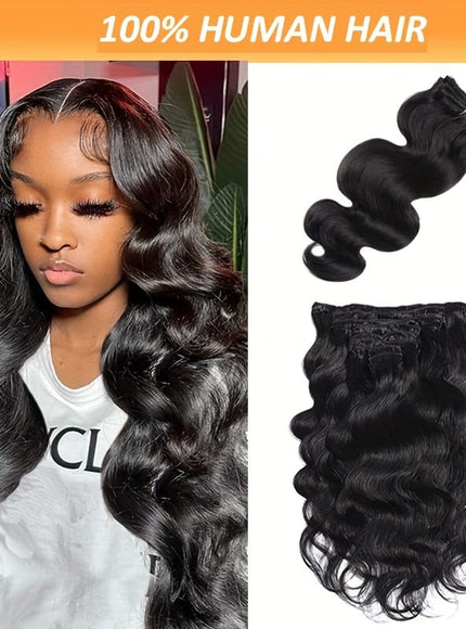 KissICON KissIcon Remy Body Wave Clip In Hair Extensions