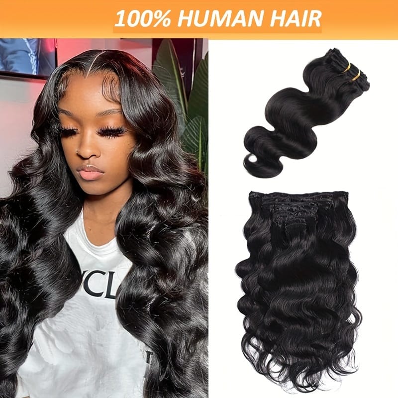 KissICON KissIcon Remy Body Wave Clip In Hair Extensions