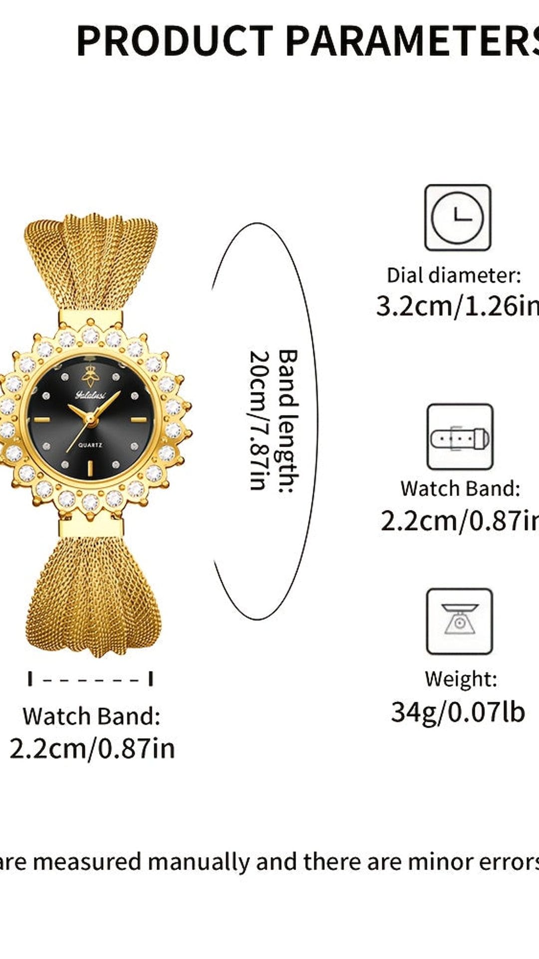 jkthpu-45 KissIcon Retro Skeleton Watch Gold Dial Black Strap - Chic